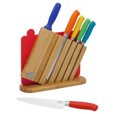 Chicago Cutlery Kinzie Multicolor 9-pc. Block Cutlery Set
