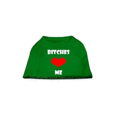 Ahi Bitches Love Me Screen Print Shirts Emerald Green Lg (14)