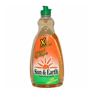 Sun & Earth Sun and Earth Liquid Dishwashing Detergent Light Citrus Scent Case of 6 22 oz