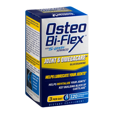 Osteo Bi-Flex with 5-Loxin Advanced Joint & Omegacare Glucosamine Rapid Release Softgels - 120 CT
