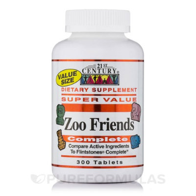 21st Century Healthcare Zoo Friends Complete, 300 Chewable Tablets, 21st Century Health Care