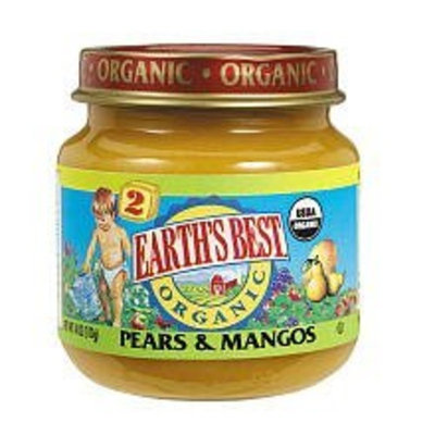Earth's Best Organic Baby Food Stage 2 Pears and Mangos -- 4 oz