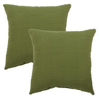 Threshold 2-Piece Square Outdoor Toss Pillow Set - Green