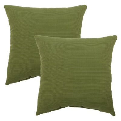 Threshold 2-Piece Square Outdoor Toss Pillow Set - Green