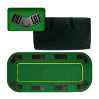 Trademark Global Deluxe Texas Holdem Folding Poke Game Tabletop - 80