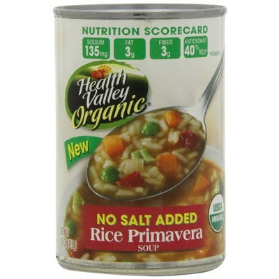 Health Valley Organic Rice Primavera Soup, No Salt Added, 15-Ounce Cans (Pack of 12)