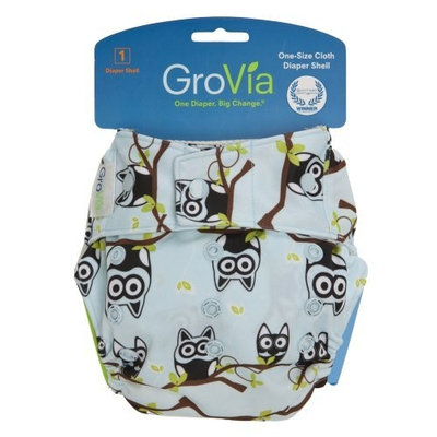 GroVia Hybrid Snap Shell Diaper, Cloud, One Size (Discontinued by Manufacturer)