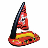Poolmaster Pirate Boat With Sail - Red