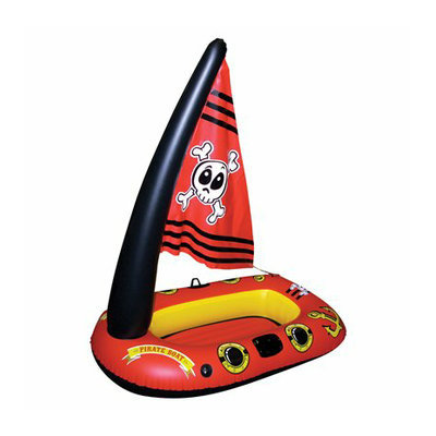 Poolmaster Pirate Boat With Sail - Red