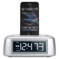 Capello Clock Radio with iPhone Dock - Silver (Ci201)