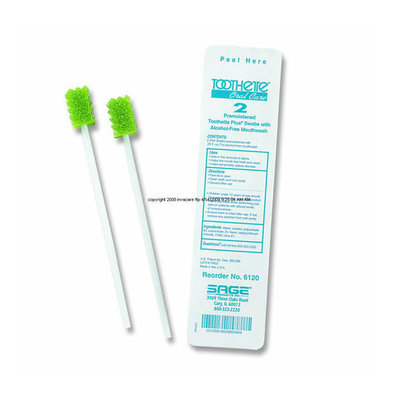 Sage Products Toothette Plus Disposable Premoistened Oral Swabs