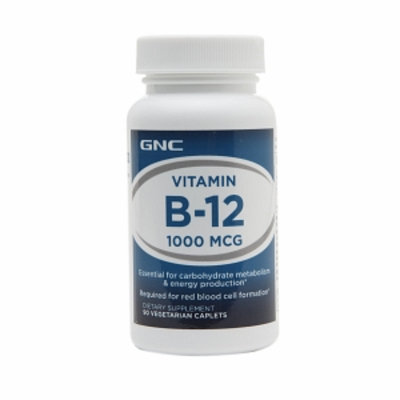 GNC Vitamin B-12 1000mcg, Vegetarian Capsules, 90 ea