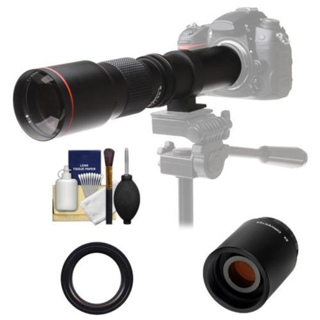 Vivitar 500mm f/8.0 Telephoto Lens with 2x Teleconverter (=1000mm