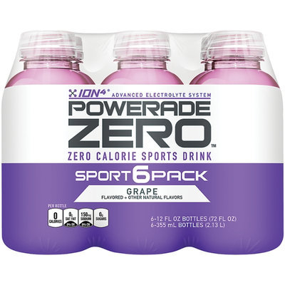 Powerade Zero Grape 12 Oz Ion4 6 Pk