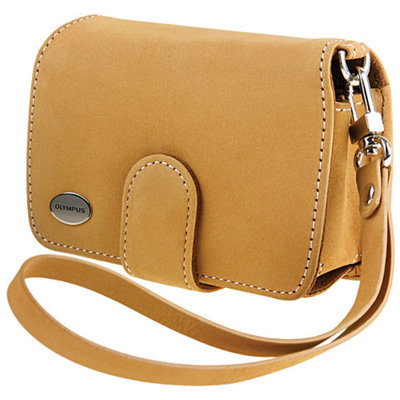 Olympus Premium Compact Leather Digital Camera Case (Camel)