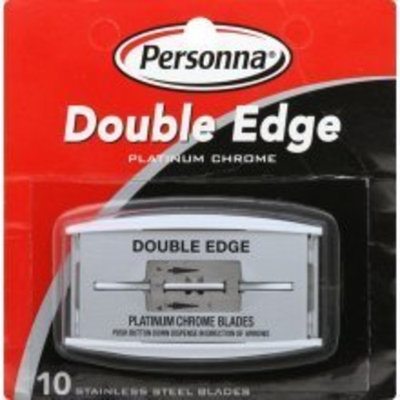 Personna Platinum Chrome Double Edge Razor Blades * 10 Blades Per Package