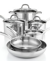 Martha Stewart Collection Stainless Steel 10 Piece Cookware Set