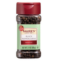 Sauer's Whole Black Peppercorns, 2.4-Ounce Jars (Pack of 6)