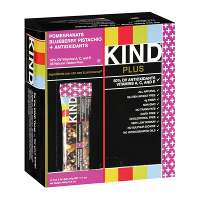 Kind Plus Pomegranate Blueberry Pistachio + Antioxidants Fruit & Nut Bars