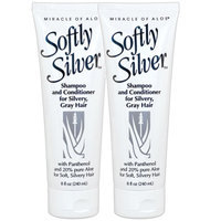 Winning Solutions (Set of 2) Softly Silver Shampoo Plus Conditioner Aloe Vera Pantenol Gray Hair