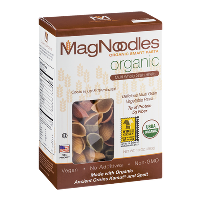 MagNoodles Organic Smart Pasta Multi Whole Grain Shells