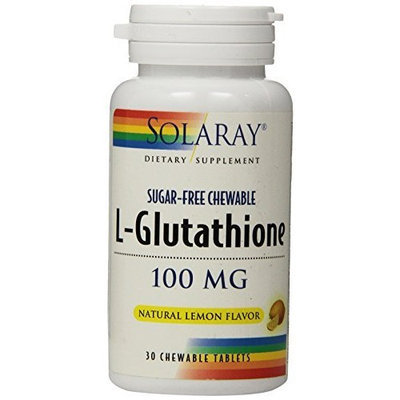 Solaray L-Glutathione Lozenge Supplement, 100 mg, 30 Count