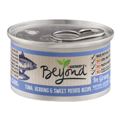 Purina Beyond Natural Cat Food Tuna, Herring & Sweet Potato Recipe In Gravy