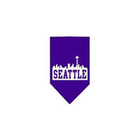 Ahi Seattle Skyline Screen Print Bandana Purple Small