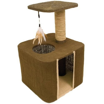 Ware Burlap Cat Hideout Condo and Perch