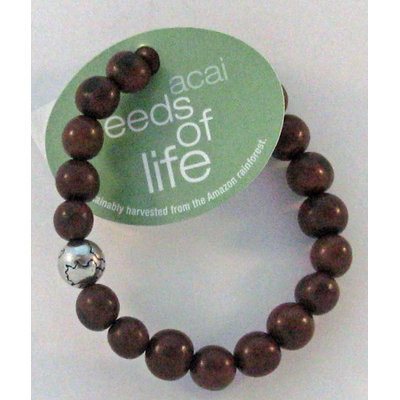 Whitney Howard Designs Seeds of Life Bracelet w Antique Silver World Bead Chocolate Whitney Howard Desi