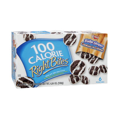 Keebler 100 Calorie Right Bites Fudge Shoppe Cookies 'n Creme Cookies