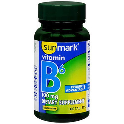 Sunmark Vitamin B6 Tablets, 100 mg, 100 Tabs by Sunmark