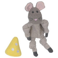 HuggleHounds Quiet as a Church Mouse with Cheese Squeaker
