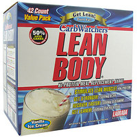 CarbWatchers Lean Body Vanilla Ice Cream Hi-Protein Meal Replacement Shake Powder