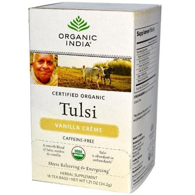 Organic India Usa Organic India Tulsi Tea, Vanilla Creme, 18 Count