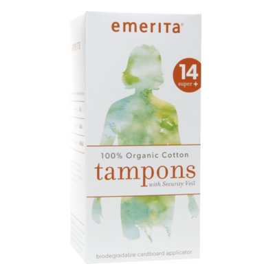 Emerita Organic Cotton Super Plus Applicator Tampons, 14 ea