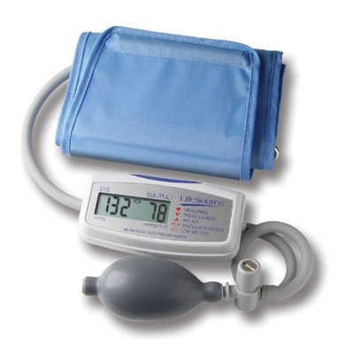 LifeSource UA-704VL Mini Manual Inflate Blood Pressure Monitor with Large Cuff