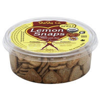 ShaSha Co Spelt Lemon Snaps, 8.8 oz, (Pack of 12)