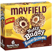 Mayfield Superscoops Nutty Buddy Variety Cones, 6ct
