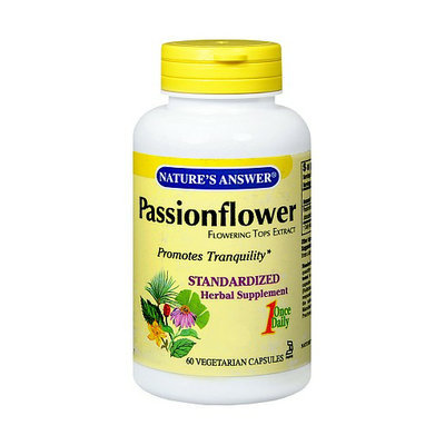 Nature's Answer Passionflower Standardized Herbal Supplement Vegetarian Capsules