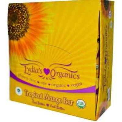 Lydia's Organics Lydias Organics, Tropical Mango Bar, 12 Bars, 1.5 oz (43 g) Each