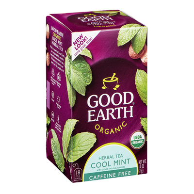 Good Earth Organic Herbal Tea Cool Mint Caffeine Free - 18 CT