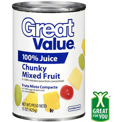 Great Value: Chunky Mixed Fruit, 15 Oz