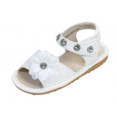 Squeak Me Shoes White Rhinestone - Size 5