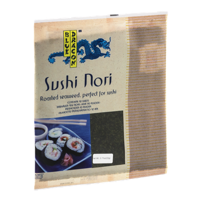 Blue Dragon Sushi Nori Roasted Seaweed Sheets - 10 CT
