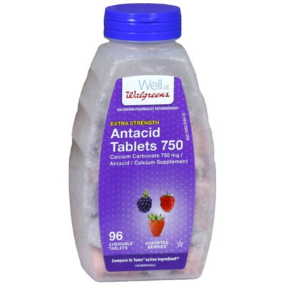 Walgreens Extra Antacid 750 mg Chewable Tablets