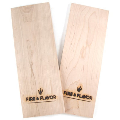 Fire & Flavor Gourmet Grilling Planks, Maple, 2-count Packages (pack