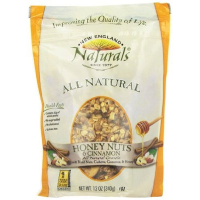 New England Naturals ENGLAND NATURALS Honey Nuts and Cinnamon Granola, 12-Ounce Pouches (Pack of 6)