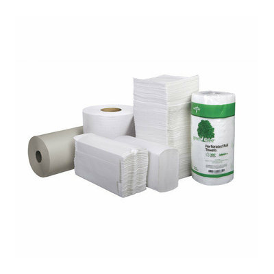 Medline Green Tree Basics Multifold Standard Towel Paper in White