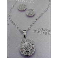 Avon Pave Circle Necklace and Earring Gift Set